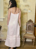 WOMEN'S - Isadore Long linen gauze cami dress. Powder Pink