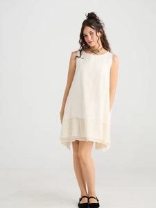 WOMEN'S - Arabesque Dress. Cream