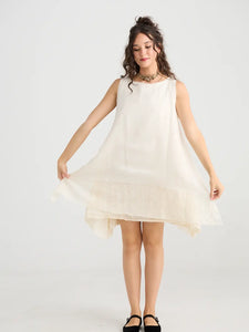 WOMEN'S - Arabesque Dress. Cream