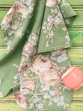 In Bloom Linen Tea Towel - Peach Blossom, Gorgeous Floral Fabric