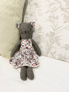 Violet the Cat - Red Vintage Floral