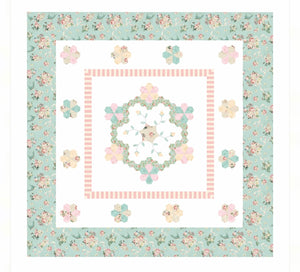 Rose & Violet's Garden Fabric. Sweet Blossoms in Songbird