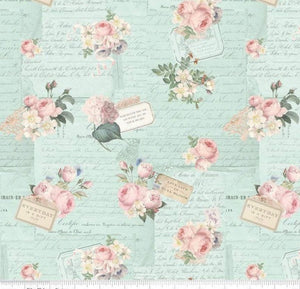 Rose & Violet's Garden Fabric. Garden Party in Songbird