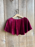 Velvet Cape with Hanging Stars: Cherry Red