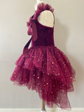 Clara Ballerina Dress. Cherry Red