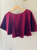 Velvet Cape with Hanging Stars: Cherry Red