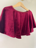 Velvet Cape with Hanging Stars: Cherry Red