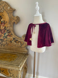 Velvet Cape with Hanging Stars: Cherry Red