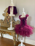 Clara Ballerina Dress. Cherry Red