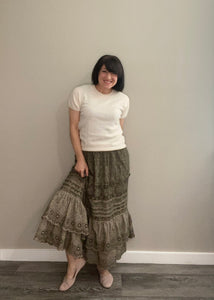 Serendipity Lace Maxi skirt - Grey