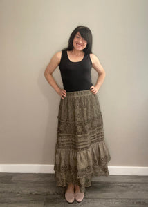 Serendipity Lace Maxi skirt - Grey