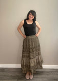 Serendipity Lace Maxi skirt - Peppercorn Grey