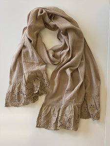 WREN Cotton and Lace Scarf