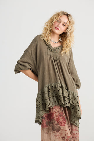 Florizel Top - OLIVE GREEN