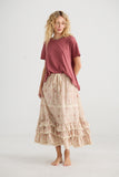 Perdita Floral Skirt Faded Rose