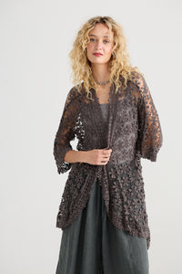 Cordelia Lace Jacket - CHARCOAL