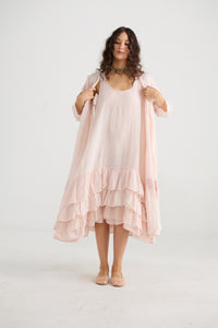 Waterlily ruffled dress. Cream Puff