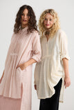 Prairie long cotton lace shirt. Powered Pink