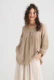 Sahara Linen top. Desert Sand