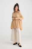 Shalimar Silk/cotton top. Caramel