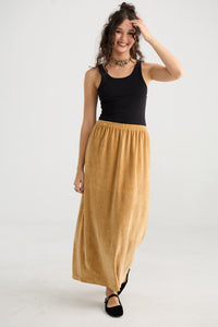 Lorienne Velvet Skirt. Ebony