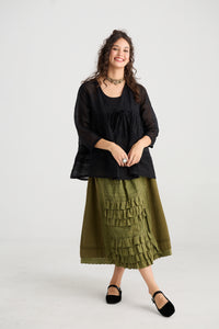 Fable Skirt in Moss Green