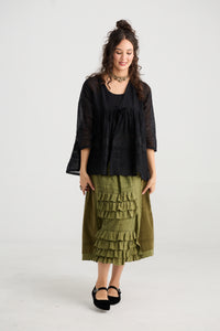 Fable Skirt in Moss Green