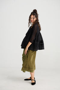 Fable Skirt in Moss Green