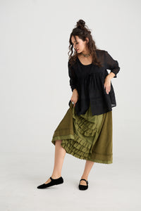 Fable Skirt in Moss Green