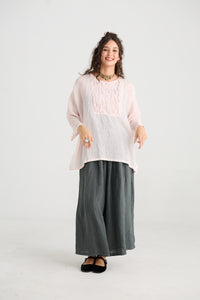 Florian Linen Gauze top. Sugar Crystal Pink