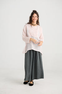 Florian Linen Gauze top. Sugar Crystal Pink