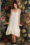 Waterlily ruffled dress. Cream Puff