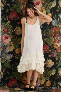 Waterlily ruffled dress. Powder Pink