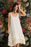 Waterlily ruffled dress. Cream Puff