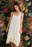 Waterlily ruffled dress. Cream Puff