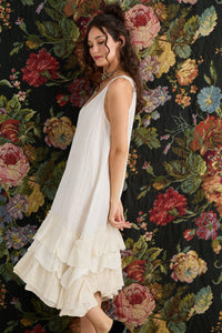 Waterlily ruffled dress. Cream Puff