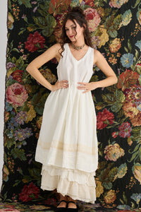 Waterlily ruffled dress. Cream Puff