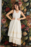 Waterlily ruffled dress. Cream Puff