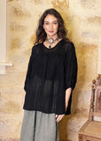 Sahara Linen top. Ebony