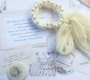 Pearl and Tulle Children's Bracelet