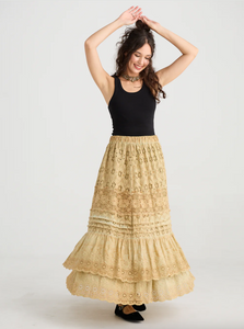 Serendipity Lace Maxi skirt - Caramel