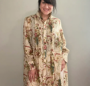 Annabelle Shirt Dress - Vase Of Flowers