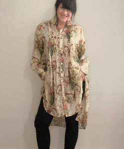 Annabelle Shirt Dress - Vase Of Flowers