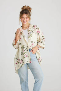 LINEN TEDDY SHIRT - FLORAL