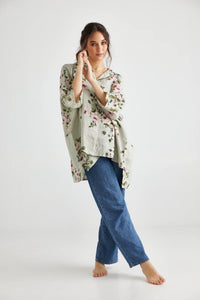 LINEN TEDDY SHIRT - FLORAL