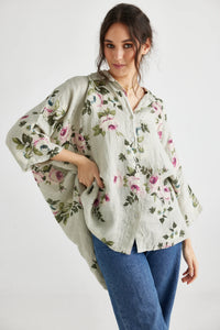 LINEN TEDDY SHIRT - FLORAL