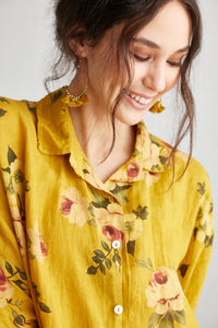 LINEN TEDDY SHIRT - FLORAL