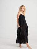 WOMEN'S - Isadore Long linen gauze cami dress. Licorice