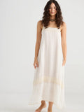 WOMEN'S - Isadore Long linen gauze cami dress. Cream Puff