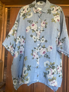 LINEN TEDDY SHIRT - FLORAL